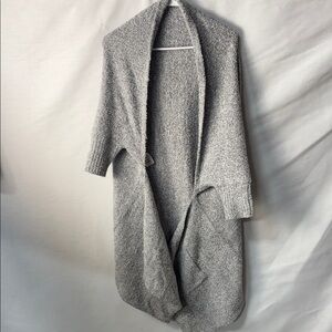 525 America Light Grey Open-Front Cozy Cardigan